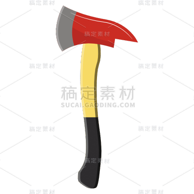 手绘-安全主题贴纸SVG-斧子