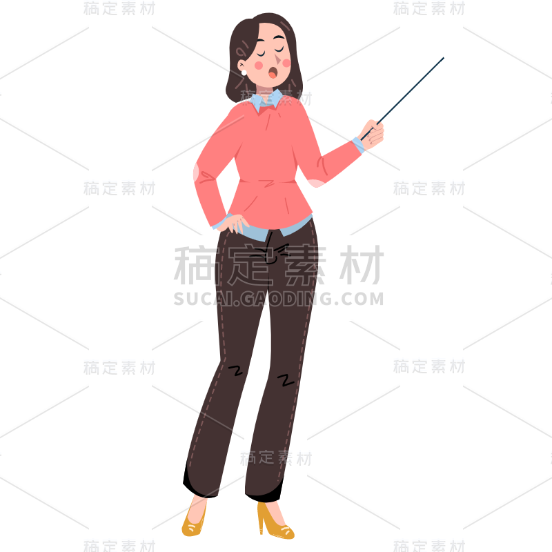 扁平-人物插画-SVG-女人5