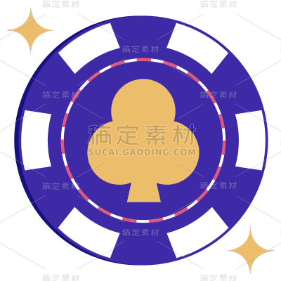 手绘-桌游元素贴纸套系-游戏币