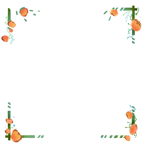 37W常规-氛围边框-实景花朵专题-插画-简单