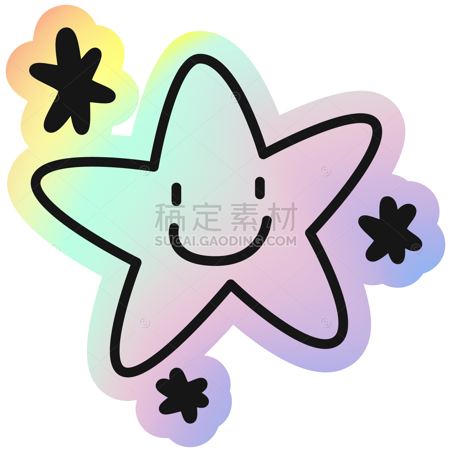 Laser Effect Text Sticker