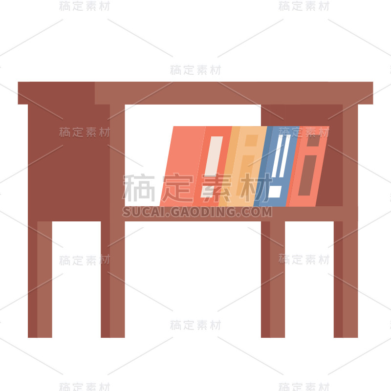 扁平-防诈骗元素贴纸桌子-SVG_画板 1.svg