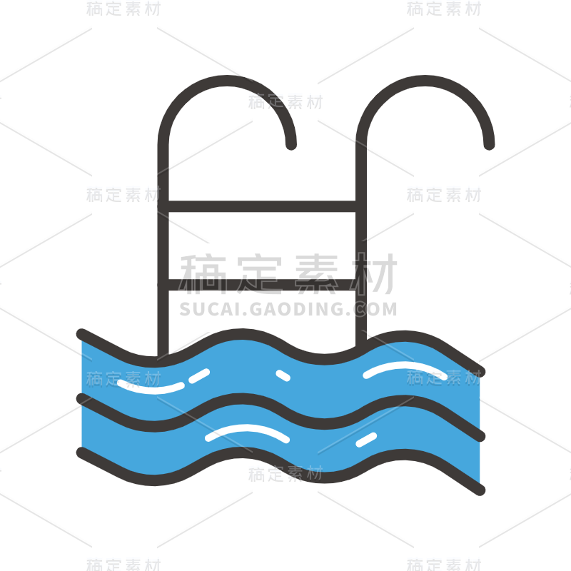 ICON-旅游类图标贴纸-SVG-游泳池