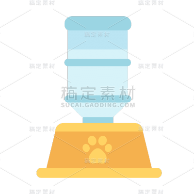 ICON-扁平宠物行业贴纸-饮水机
