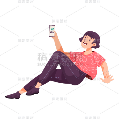 手绘-金融主题人物素材贴纸-女人_画板 1.png