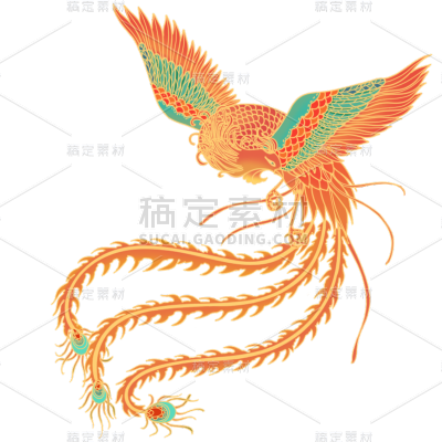 中国风龙凤贴纸