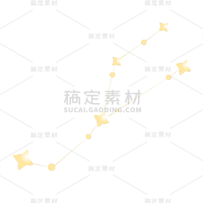 手绘-十二星座天文贴纸-SVG-金牛座