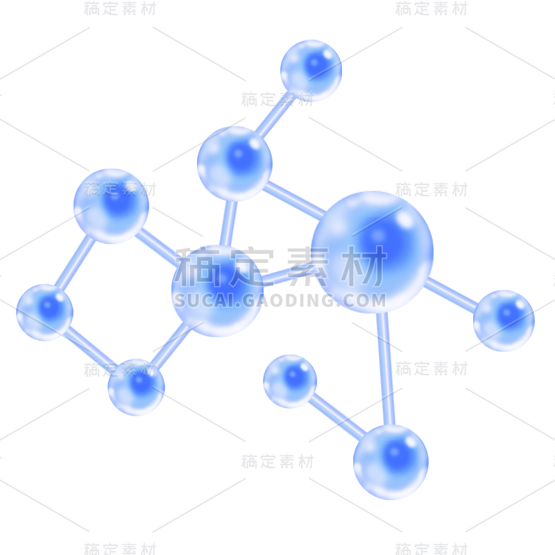 手绘-基因序列医疗元素贴纸3