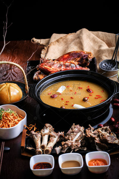 美食系列实景火锅食材营养汤底
