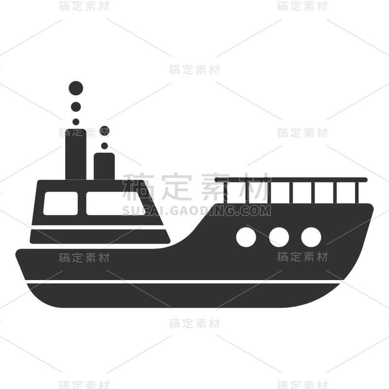 SVG-简约交通工具面性icon元素贴纸