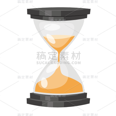 手绘-扁平风沙漏装饰元素贴纸8