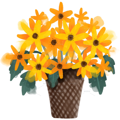 花卉植物插画元素主题素材