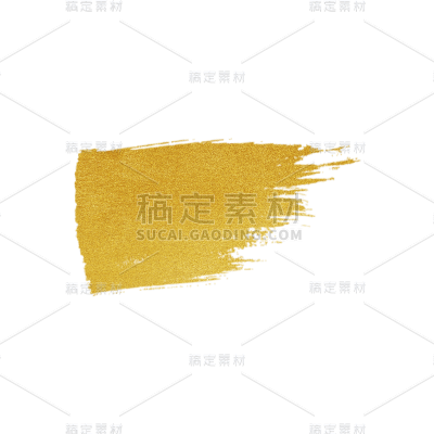 手绘-金箔笔刷装饰元素贴纸8
