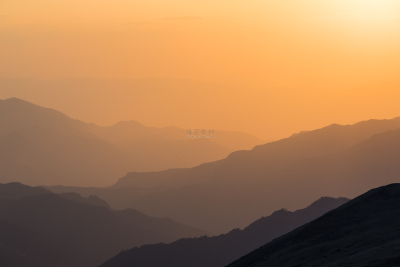 风光系列山峰夕阳
