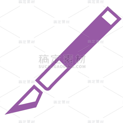 ICON-矢量美术工具icon-刮刀