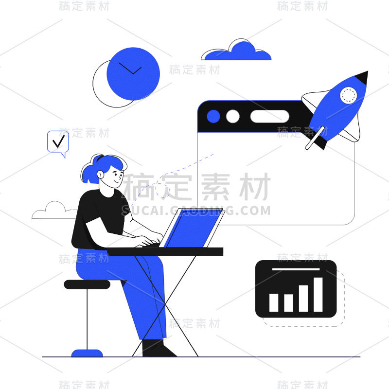 SVG-电脑工作互联网素材贴纸