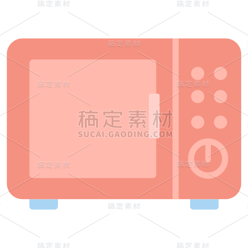 扁平-烘焙工具贴纸-微波炉