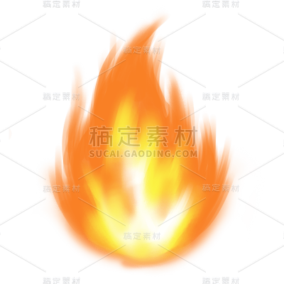 手绘-燃烧火焰装饰元素贴纸8