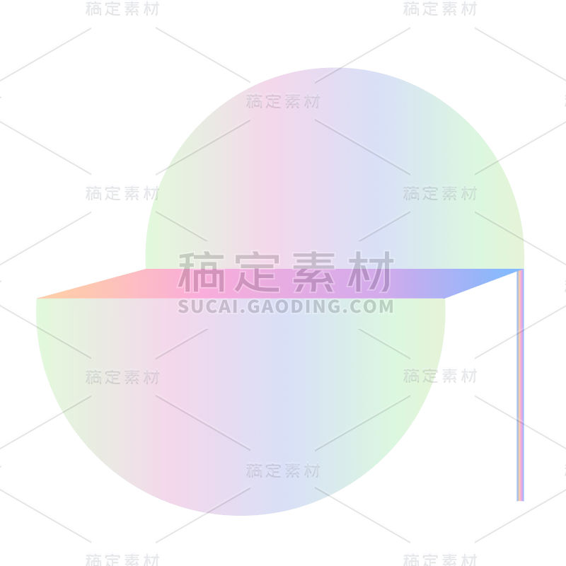 3D-渐变立体几何贴纸SVG-3