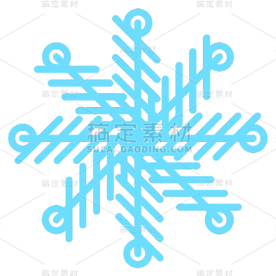 ICON-矢量蓝色雪花图标20