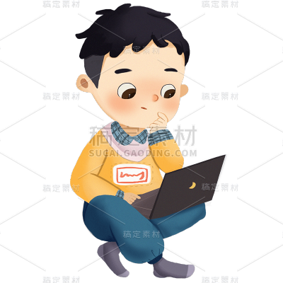 手绘-儿童元素人物插画4