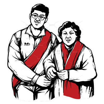学雷锋复古大尺寸贴纸