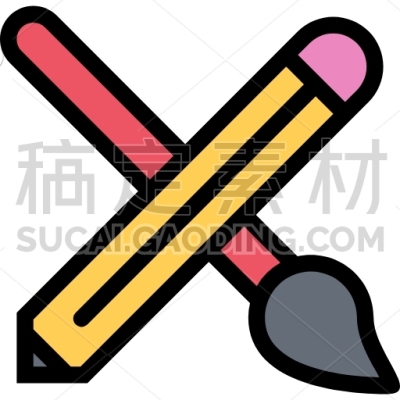 Pencil, Brush, Design, Brand, Branding, Typography