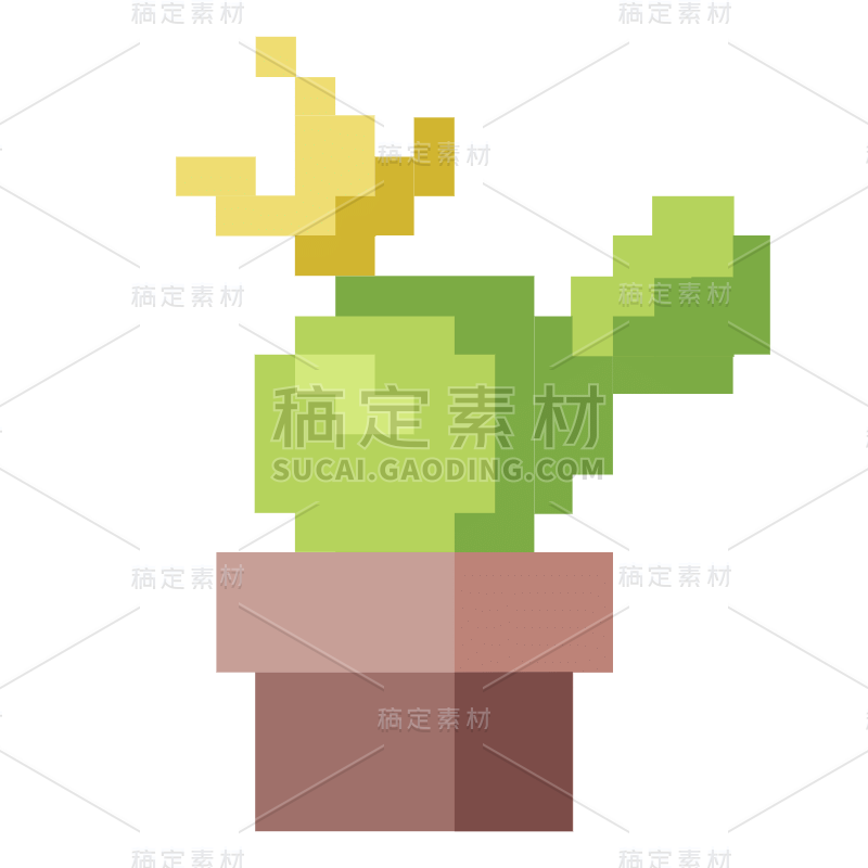 像素风套系贴纸-SVG-仙人掌