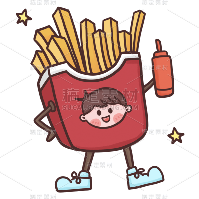 卡通-薯条头套