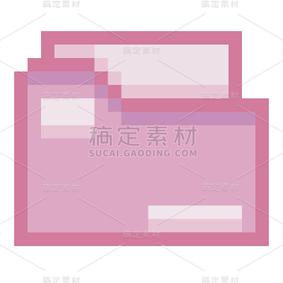 ICON-蒸汽波像素APP图标-文件夹