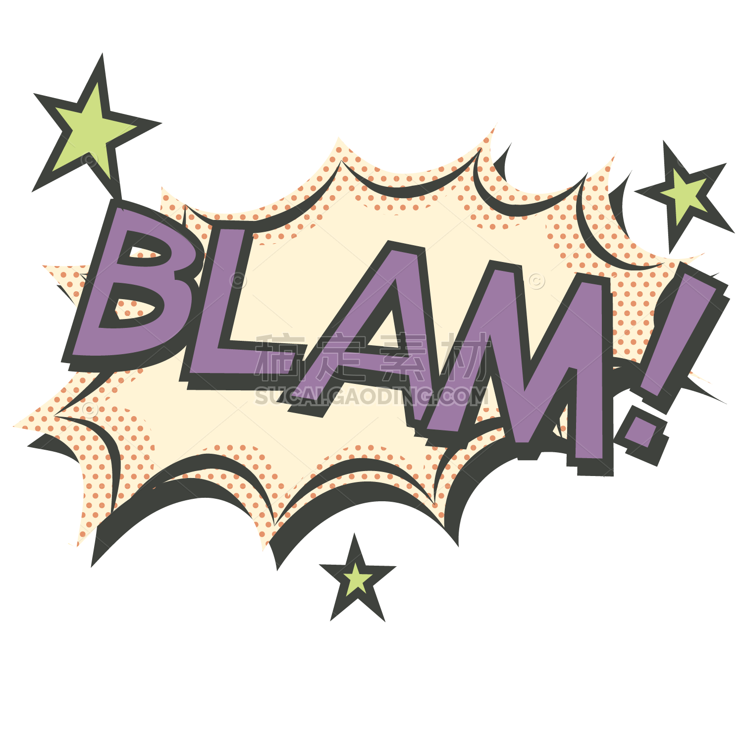 Comic Style Text Sticker