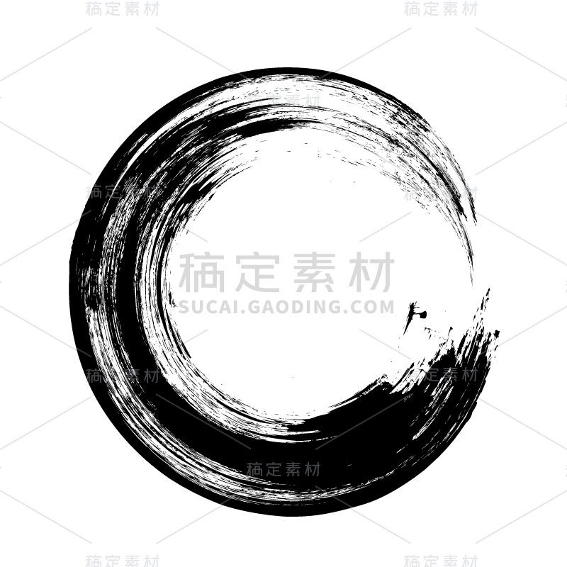 毛笔笔刷基础装饰元素-SVG1