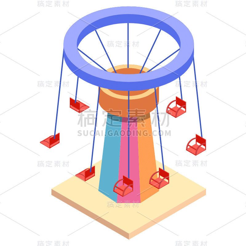 2.5D-游乐场元素贴纸-旋转