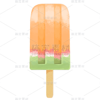 夏天可爱冰棍美食元素
