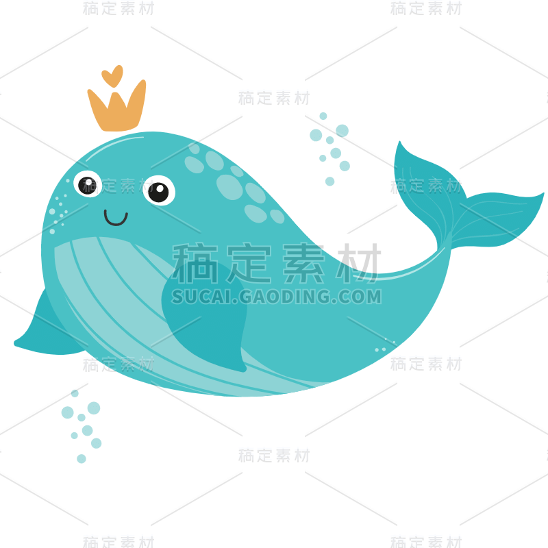 SVG-水族馆鱼类元素-海豚