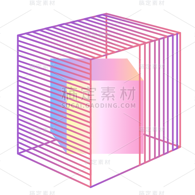 3D-渐变立体几何贴纸SVG-6