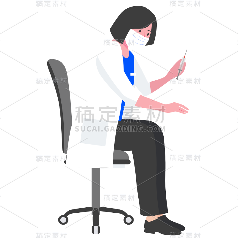 扁平-医疗人物插画-SVG-医生5