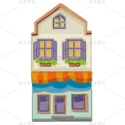 建筑街景主题插画