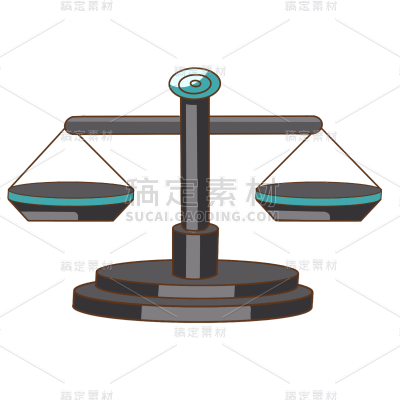 手绘-初高中课程辅导贴纸-天平秤