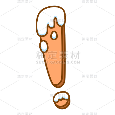 卡通-立冬节气氛围专题贴纸-感叹号