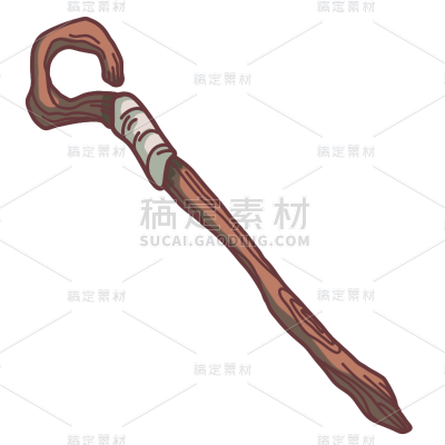 手绘-万圣节魔法元素-魔法杖