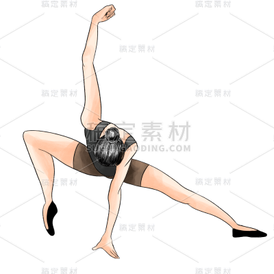 手绘-格斗搏击运动人物插画10