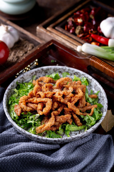 美食系列实景火锅食材小菜酥肉
