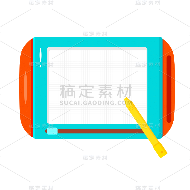 手绘-学习用品贴纸套系-画板