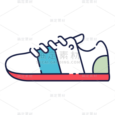 手绘卡通男鞋MBE风icon
