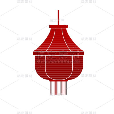 扁平-灯笼剪纸元素