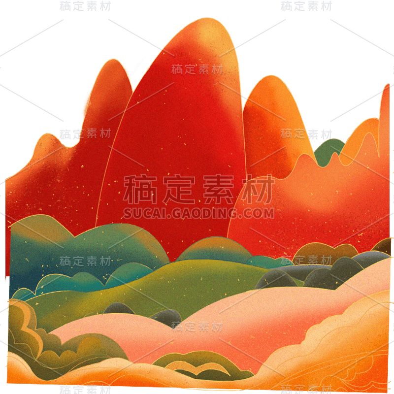 春节主图素材拆解图-山