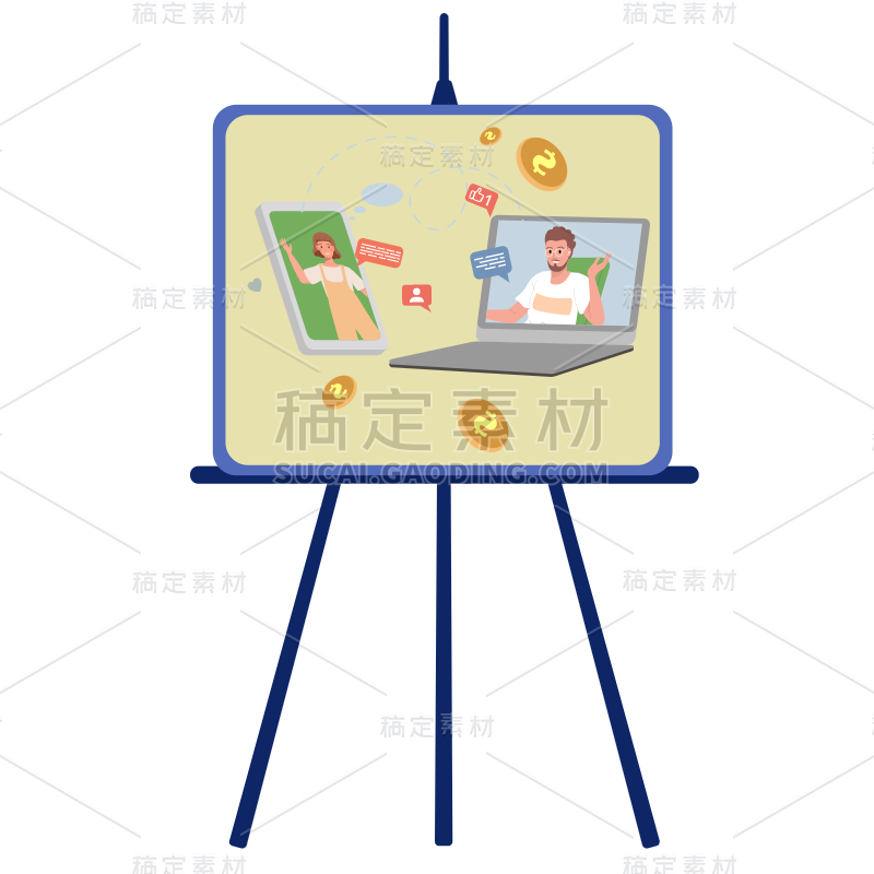 扁平-防诈骗元素贴纸诈骗宣传栏-SVG_画板 1.svg