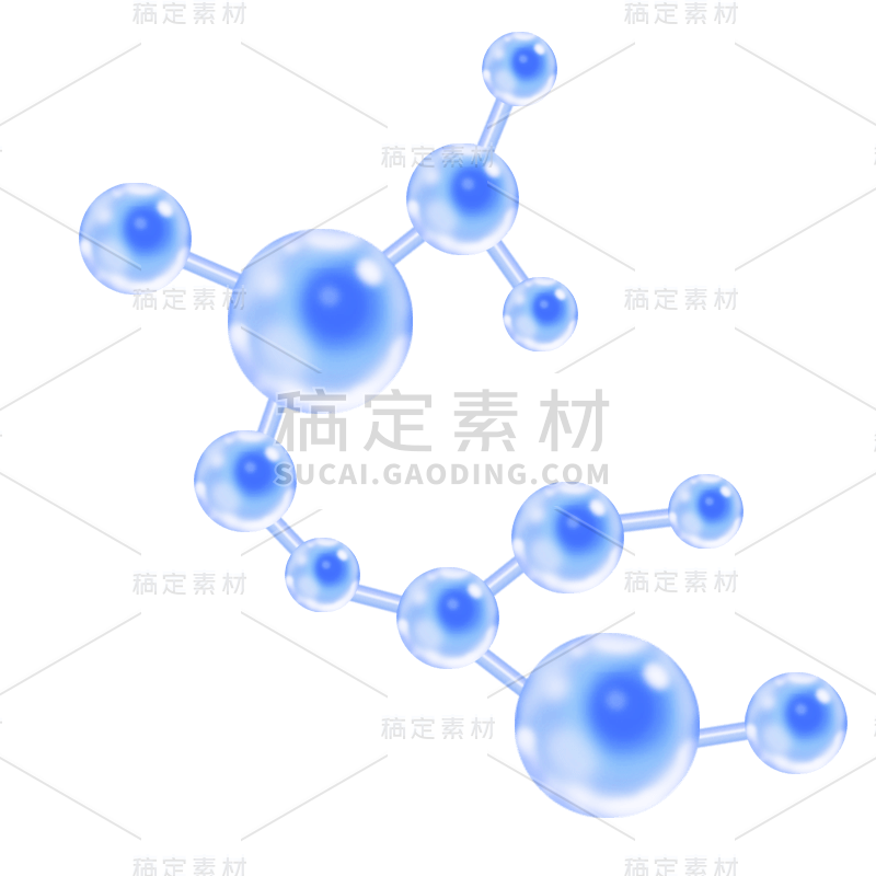 手绘-基因序列医疗元素贴纸4