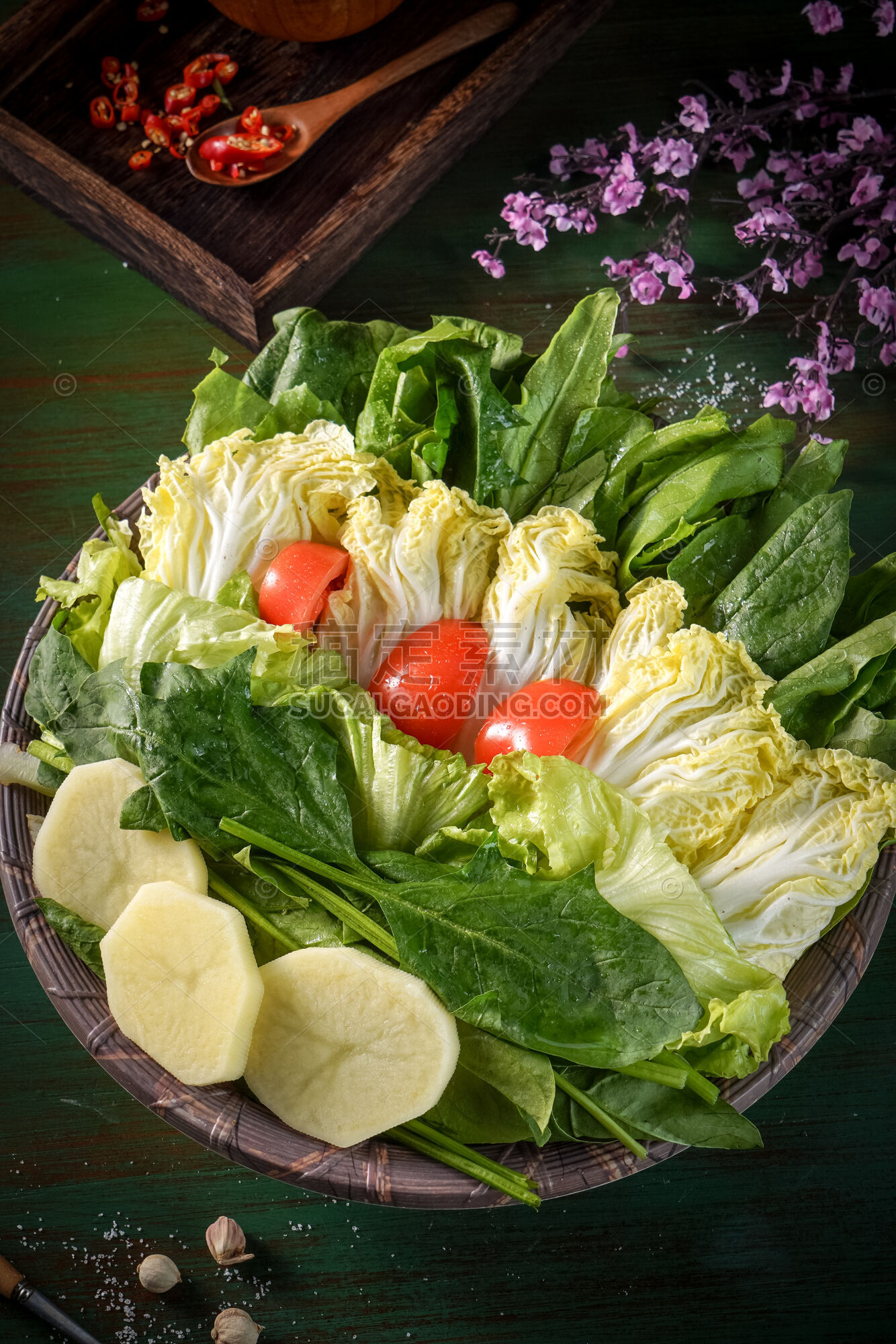 火锅食材蔬菜拼盘